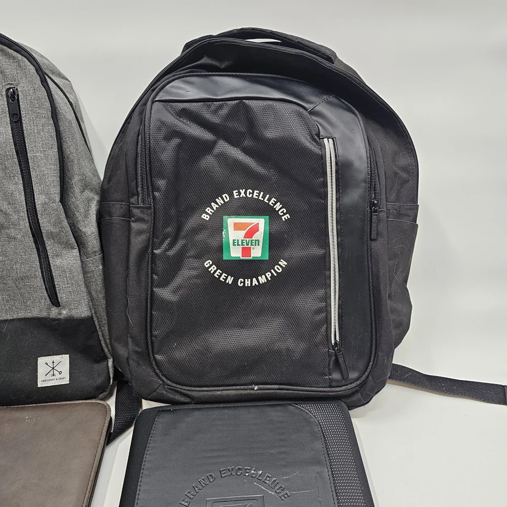 7-11 Logo Backpacks & Portfolio Binders Lot